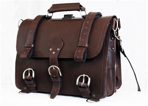 rugged leather messenger bag